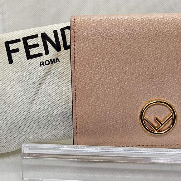 Fendi BiFold Wallet Poudre Pink Leather - Picture 1 of 12